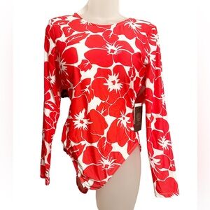 VINCE CAMUTO Long Sleeves one piece swimming suit size 8 NWT